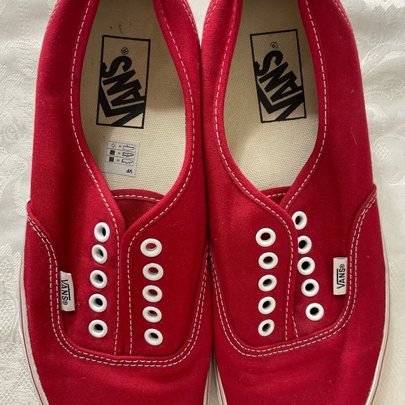 New Without Tags VANS Skate Authentic Shoes red M 9 W 10.5 - Picture 6 of 8